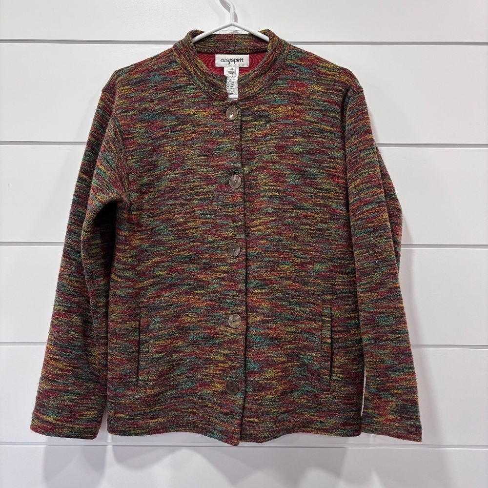 Vintage Easy Spirit made in Hong Kong wool blend button up jacket size M